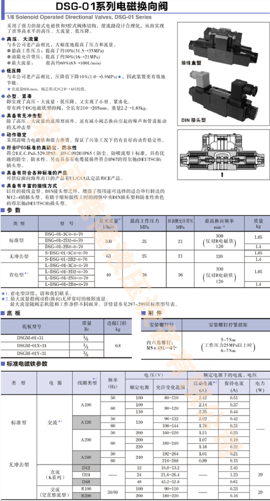 YUKEN电磁阀DSG-01系列