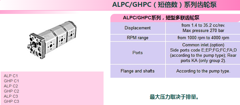 ALPC/GHPC(短倍数)系列齿轮泵